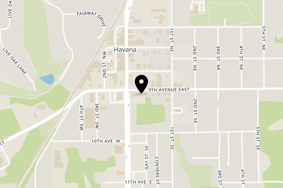 Map showing the location of Vickey's on 6768 florida highway in Havana